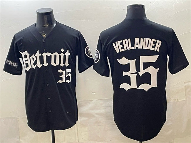 Detroit Tigers #35 Justin Verlander 2026 Black 'Motor Gothic Edition' Vapor Premier Limited Stitched Baseball Jersey