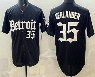 Detroit Tigers #35 Justin Verlander Black Limited Cool Base Stitched Baseball Jersey