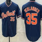 Detroit Tigers #35 Justin Verlander Navy Limited Stitched Baseball Jersey