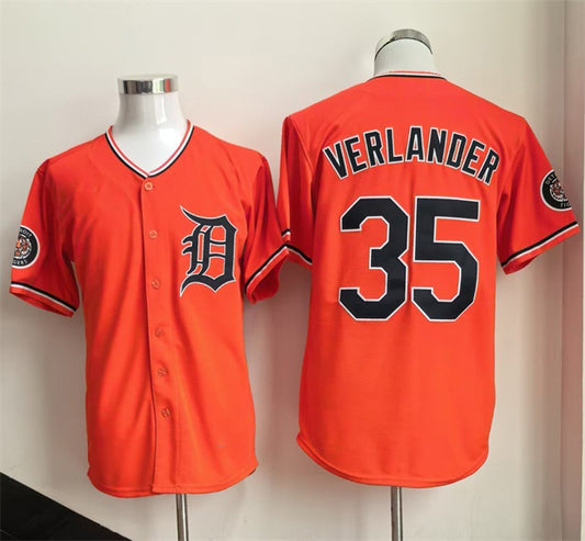 Detroit Tigers #35 Justin Verlander Orange 2026 Cool Base Stitched Baseball Jersey
