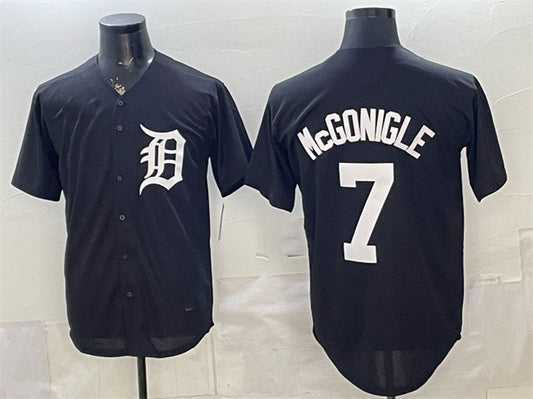 Detroit Tigers #7 Kevin McGonigle Black Limited Stitched Jersey