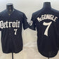 Detroit Tigers #7 Kevin McGonigle Black 'Motor Gothic Edition' Vapor Premier Limited Stitched Baseball Jersey