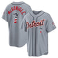 Detroit Tigers #7 Kevin McGonigle Gray USA 250 Fourth of July Road Stadium Jersey