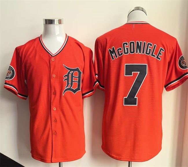Detroit Tigers #7 Kevin McGonigle Orange Cool Base Stitched Jersey