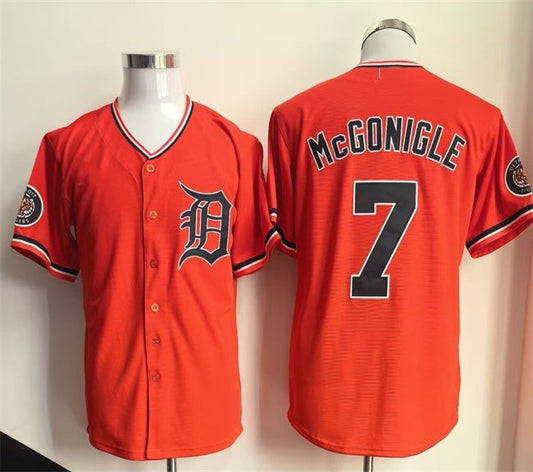 Detroit Tigers #7 Kevin McGonigle Orange Cool Base Stitched Jersey