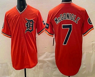 Detroit Tigers #7 Kevin McGonigle Orange Limited Stitched Baseball Jersey