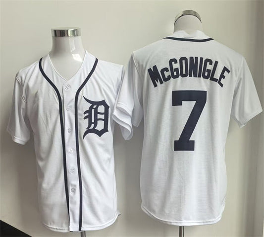 Detroit Tigers #7 Kevin McGonigle White Cool Base Stitched Jersey