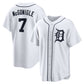 Detroit Tigers #7 Kevin McGonigle White Home Replica Stitched Baseball Jersey