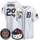 Detroit Tigers #29 Tarik Skubal White Puhics Meow KT Edition Vapor Limited Stitched Jersey