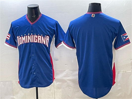 Dominican Republic Baseball Blank Royal 2026 World Baseball Classic Stadium Stitched Baseball Jersey