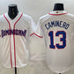 Dominican Republic Baseball #13 Junior Caminero White 2026 World Baseball Classic Home Stadium Stitched Baseball Jersey