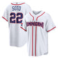 Dominican Republic Baseball #22 Juan Soto 2026 World Baseball Classic Home Stadium Jersey - White Baseball Jersey Puhics