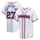 Dominican Republic Baseball #27 Vladimir Guerrero Jr. 2026 World Baseball Classic Home Stadium Jersey - White Baseball Jersey Puhics