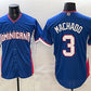 Dominican Republic Baseball #3 Manny Machado Royal 2026 World Baseball Classic Road Stadium Stitched Baseball Jersey