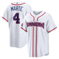 Dominican Republic Baseball #4 Ketel Marte 2026 World Baseball Classic Home Stadium Jersey - White Baseball Jersey Puhics