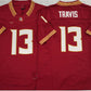 F.State Seminoles #13 Jordan Travis Red 2023 F.U.S.E Stitched College Jerseys
