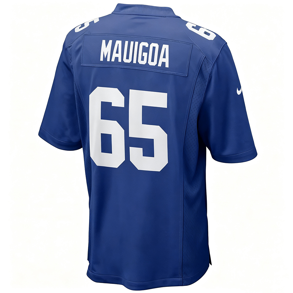 NY.Giants #65 Francis Mauigoa Royal Player Game Jersey Stitched American Football Jerseys