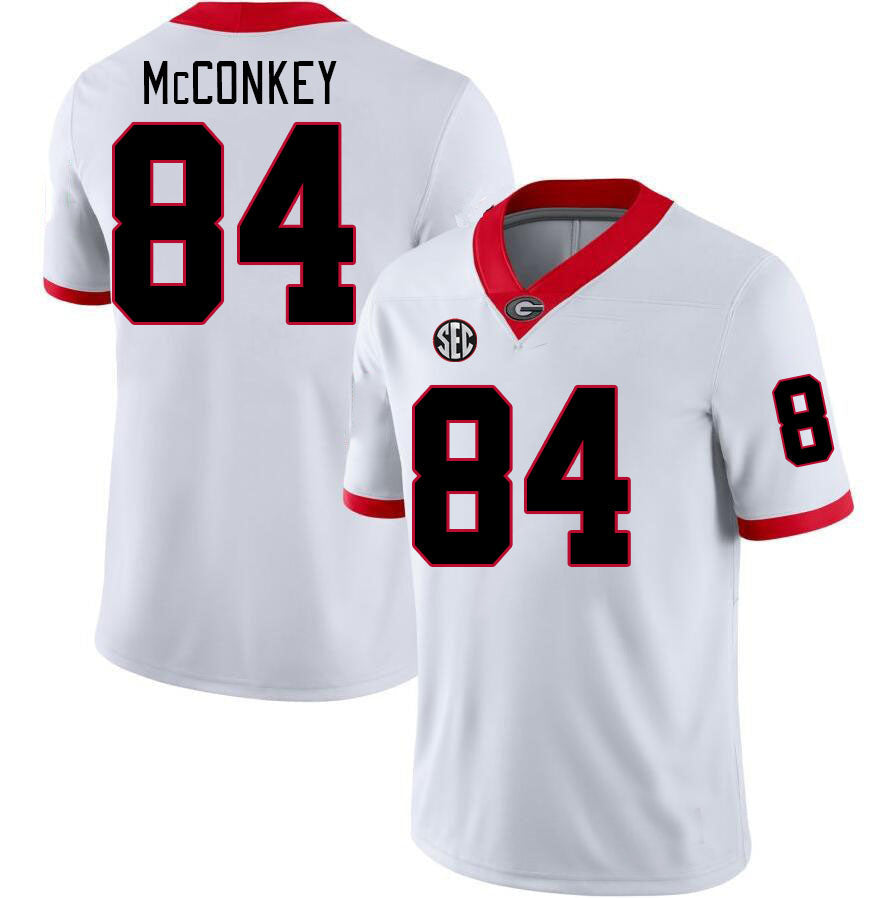 G.Bulldogs #84 Ladd McConkey White College Football Jersey Stitched American College Jersey