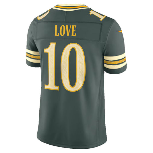 GB.Packers #10 Jordan Love Green 2026 Rivalries Collection Stitched Limited Football Jersey