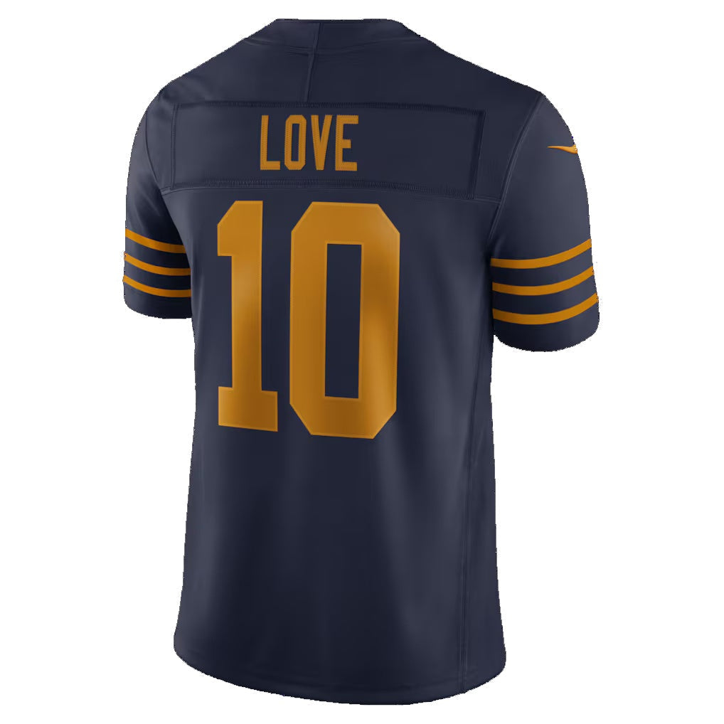 GB.Packers #10 Jordan Love Navy Alternate Vapor F.U.S.E. Stitched Limited Football Jersey