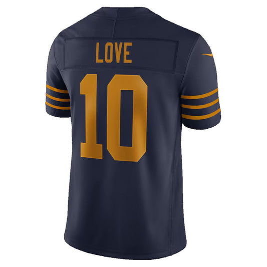 GB.Packers #10 Jordan Love Navy Alternate Vapor F.U.S.E. Stitched Limited Football Jersey