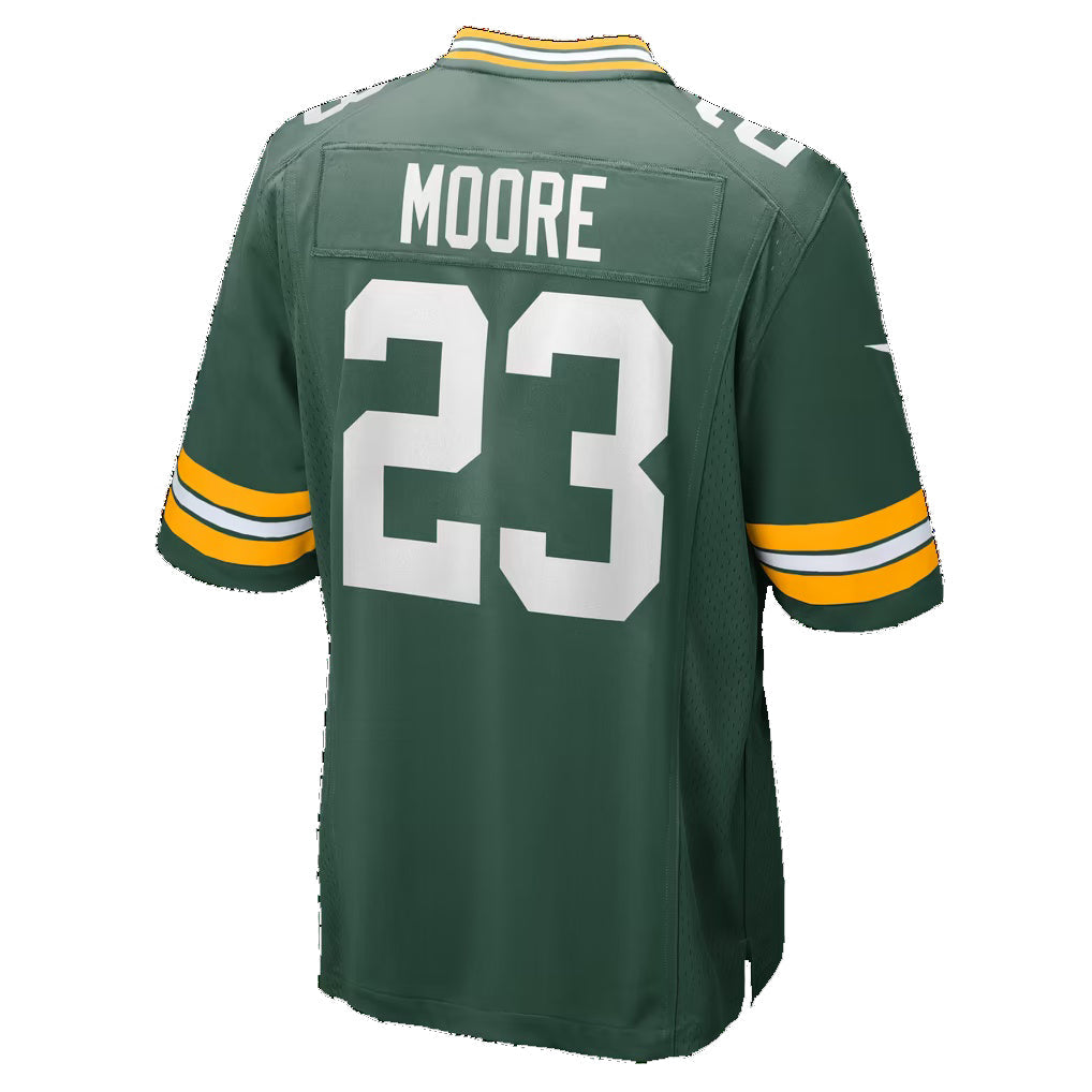 GB.Packers #23 Skyy Moore Green Team Game Football Jersey