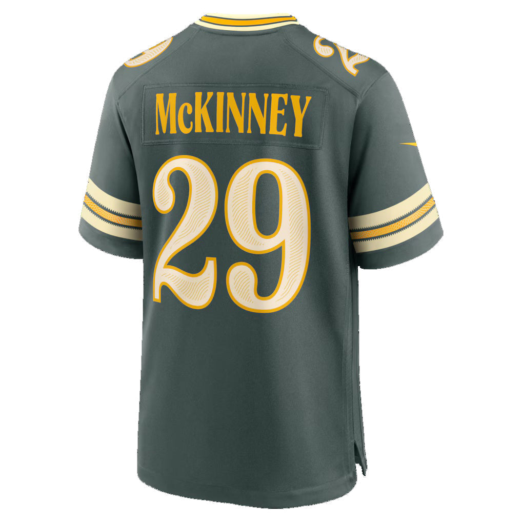 GB.Packers #29 Xavier McKinney Green 2026 Rivalries Collection Game Football Jersey