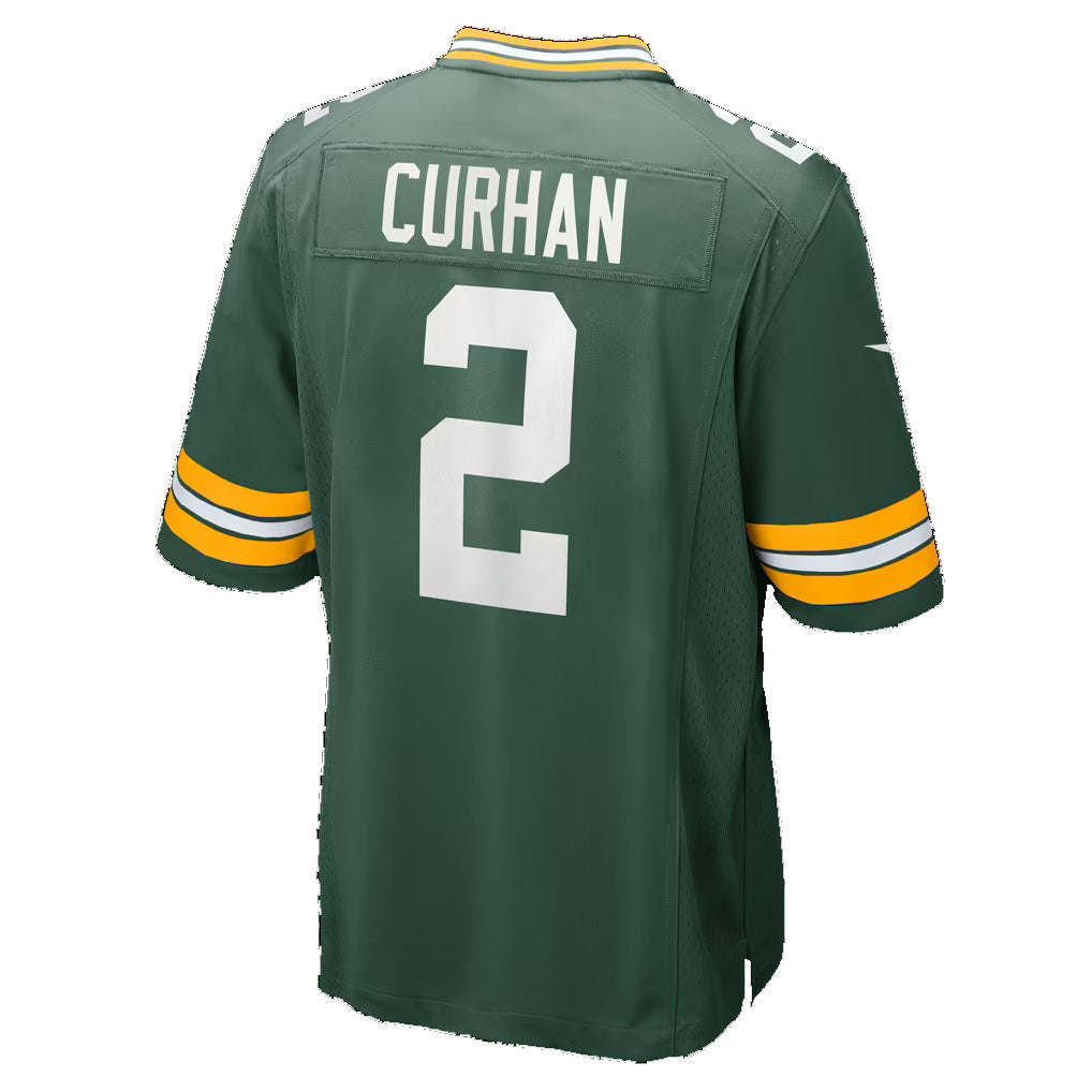 GB.Packers #2 Jake Curhan Green Team Game Football Jersey