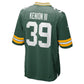 GB.Packers #39 Murvin Kenion III Green Team Game Football Jersey