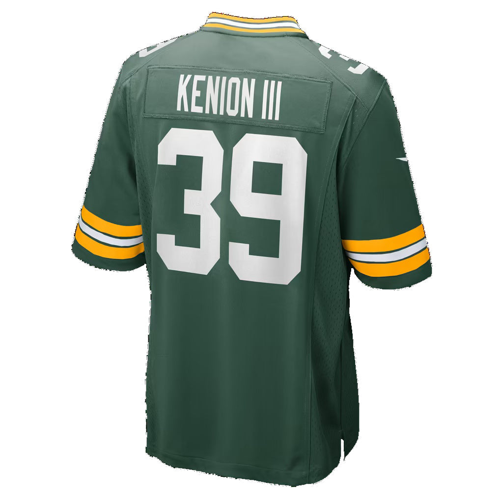 GB.Packers #39 Murvin Kenion III Green Team Game Football Jersey