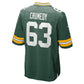 GB.Packers #63 Jaden Crumedy Green Team Game Football Jersey