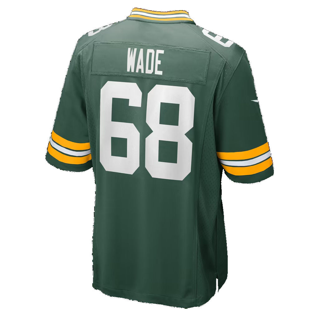GB.Packers #68 Dillon Wade Green Team Game Football Jersey
