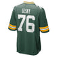 GB.Packers #76 Josh Gesky Green Team Game Football Jersey