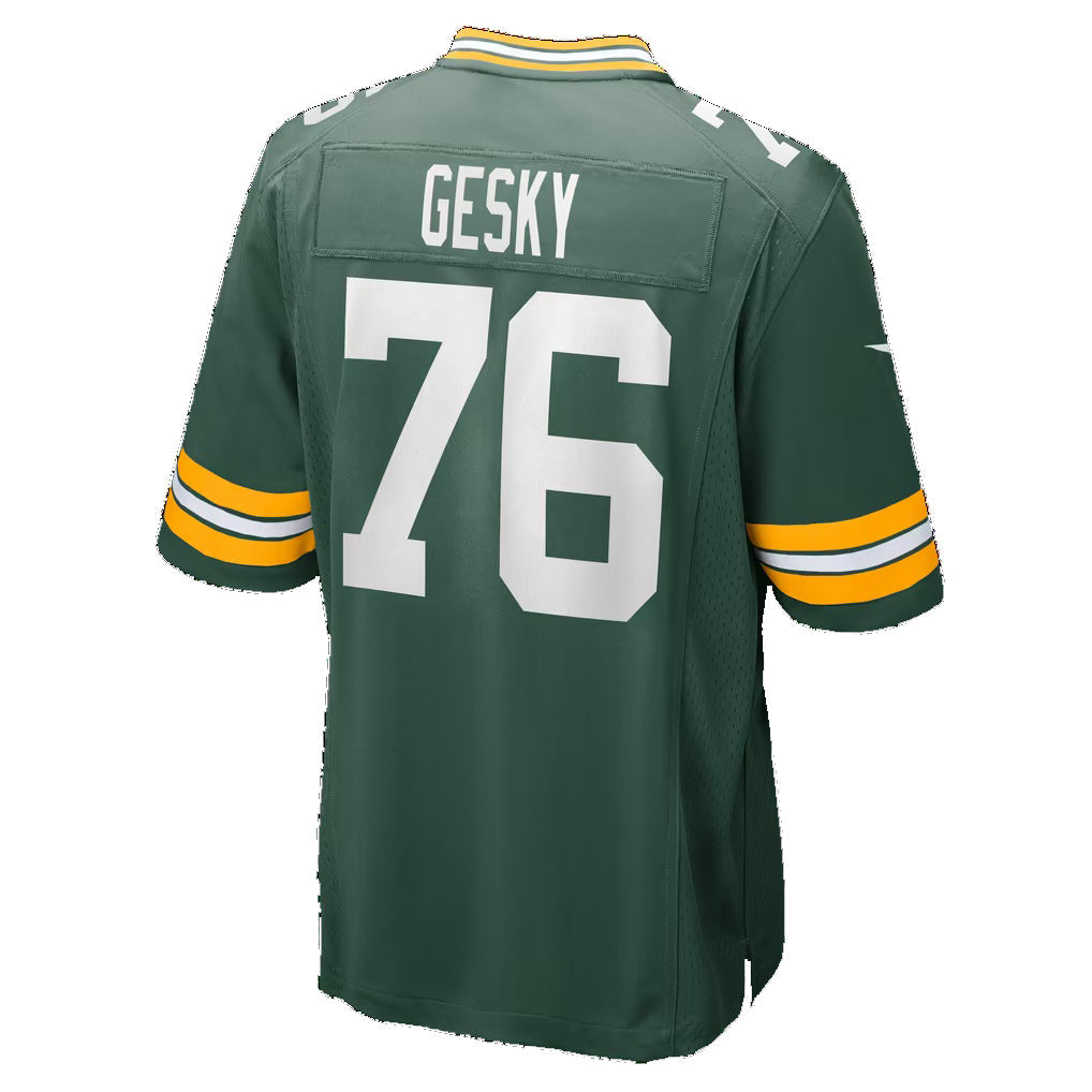 GB.Packers #76 Josh Gesky Green Team Game Football Jersey