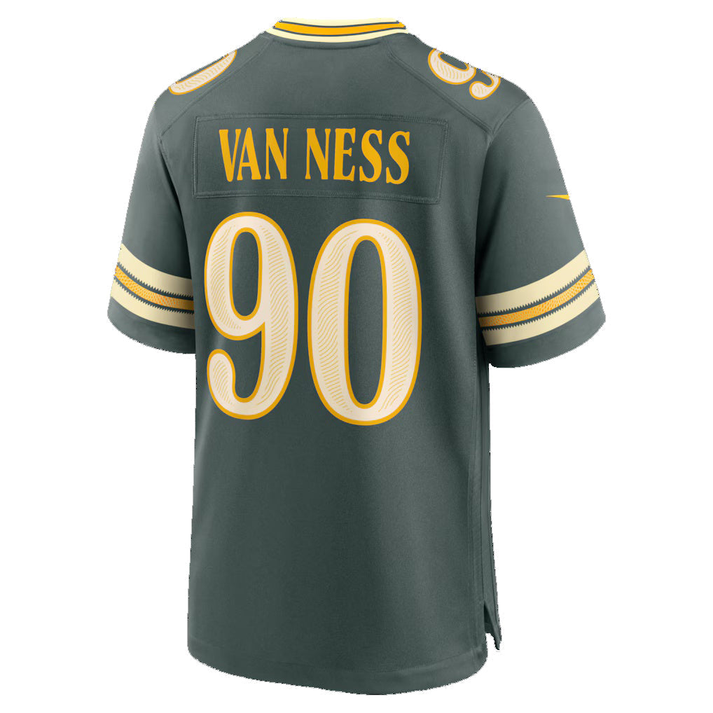 GB.Packers #90 Lukas Van Ness Green 2026 Rivalries Collection Game Football Jersey