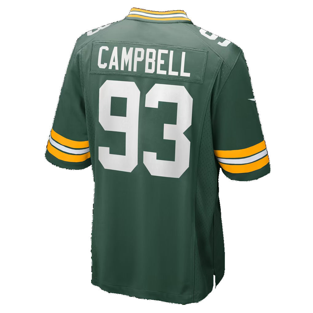 GB.Packers #93 Anthony Campbell Green Team Game Football Jersey