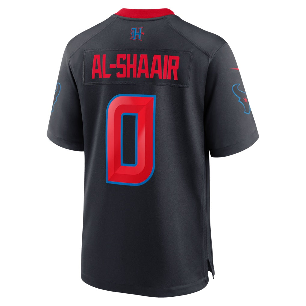 H.Texans #0 Azeez Al-Shaair Navy Alternate Game Football Jersey