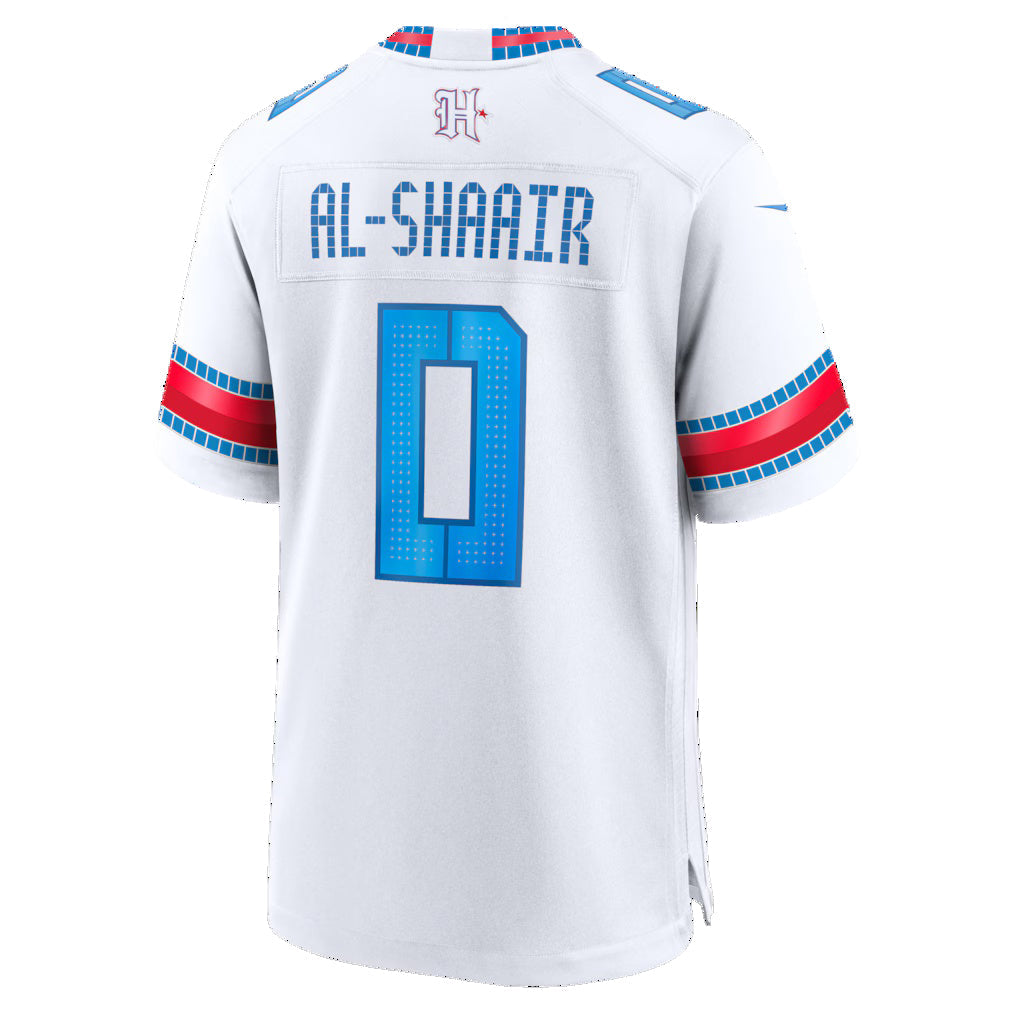H.Texans #0 Azeez Al-Shaair White 2026 Rivalries Collection Game Football Jersey