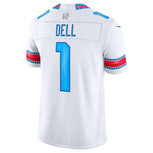 H.Texans #1 Tank Dell White 2026 Rivalries Collection Stitched Limited Football Jersey