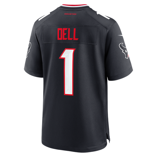 H.Texans #1 Tank Dell Navy Team Game American Football Jersey