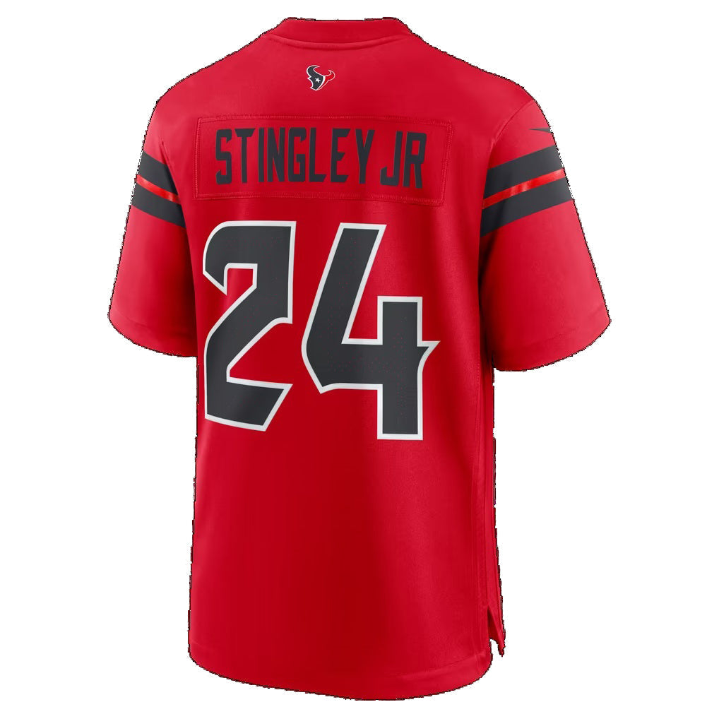 H.Texans #24 Derek Stingley Jr. Red Alternate 25th Season Game Football Jersey