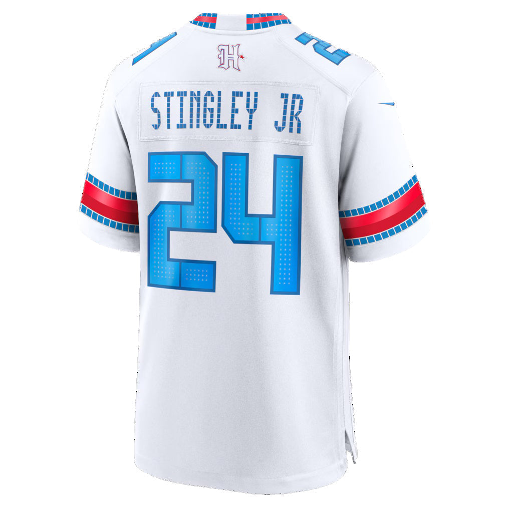 H.Texans #24 Derek Stingley Jr. White 2026 Rivalries Collection Game Football Jersey