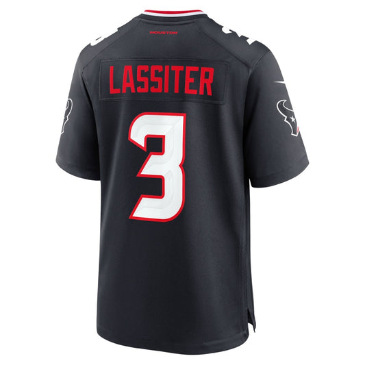 H.Texans #3 Kamari Lassiter Navy Team Game American Football Jersey