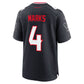 H.Texans #4 Woody Marks Navy Team Game American Football Jersey
