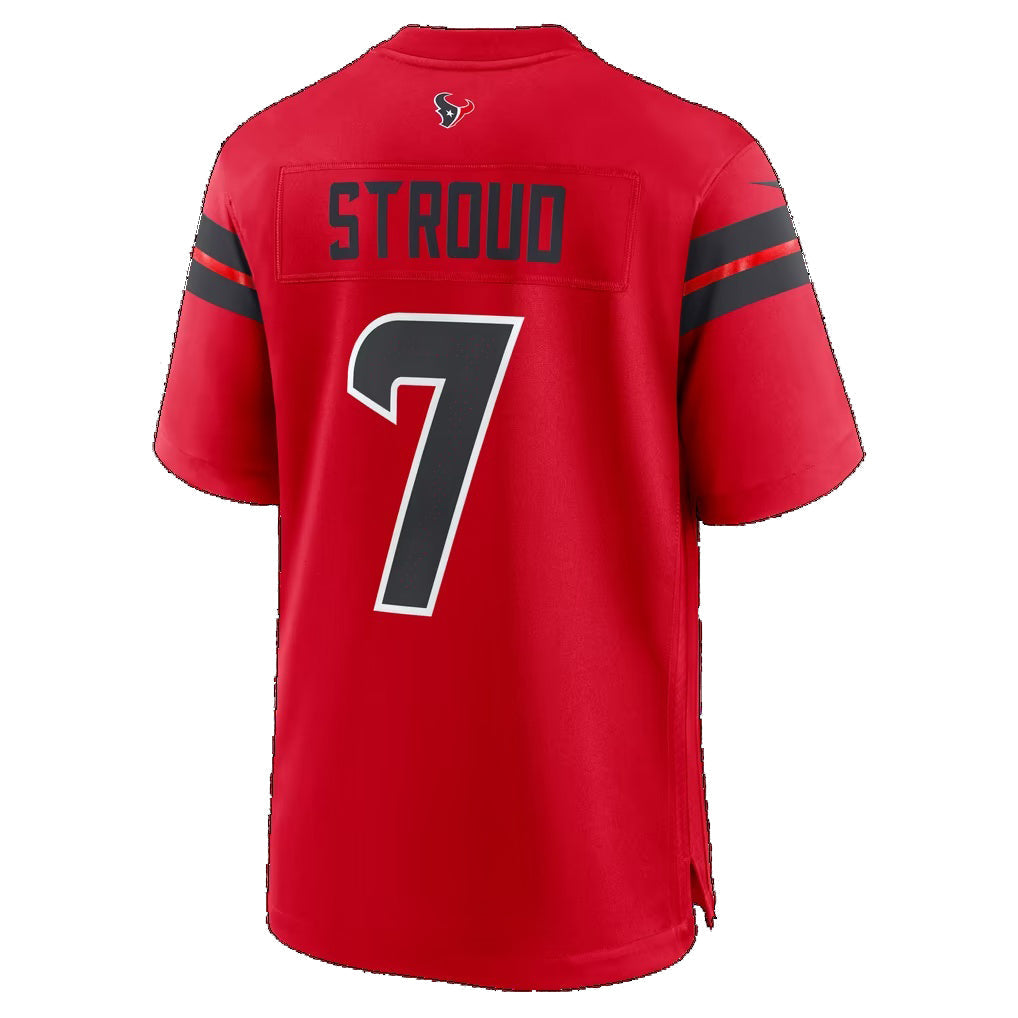 H.Texans #7 C.J. Stroud Red Alternate 25th Season Game Football Jersey