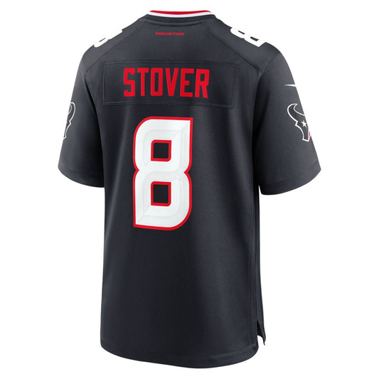 H.Texans #8 Cade Stover Navy Team Game American Football Jersey