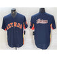 Houston Astros Navy Team Big Logo With Patch Cool Base Stitched Baseball Jerseys