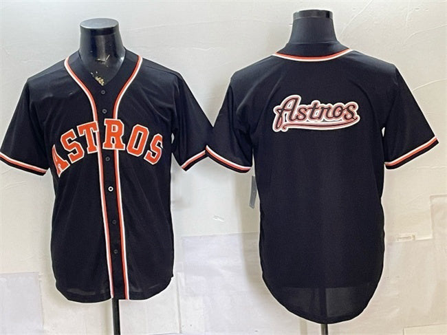 Houston Astros Team Big Logo 2026 Fashion Replica Black Out Stitched Jersey