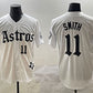 Houston Astros #11 Cam Smith White Gothic 'Houston Born Barrio Raised' Limited Stitched Baseball Jersey