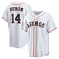 Houston Astros #14 Mauricio Dubón Home Replica Player Jersey - White Stitched Baseball Jersey